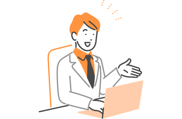 保健指導でアドバイスをする医者のイラスト